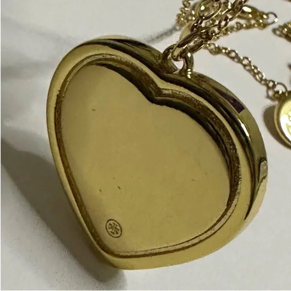 Tory Burch   ( Rare )Gold and Purple Heart Necklace - Picture 2 of 7
